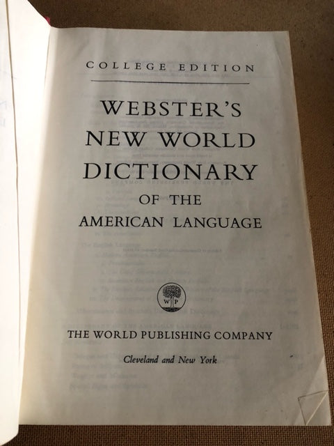 Webster's New World Dictionary of the American Language College Editio