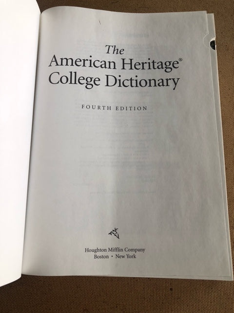 The American Heritage College Dictionary 4th Edition – Idle Hours